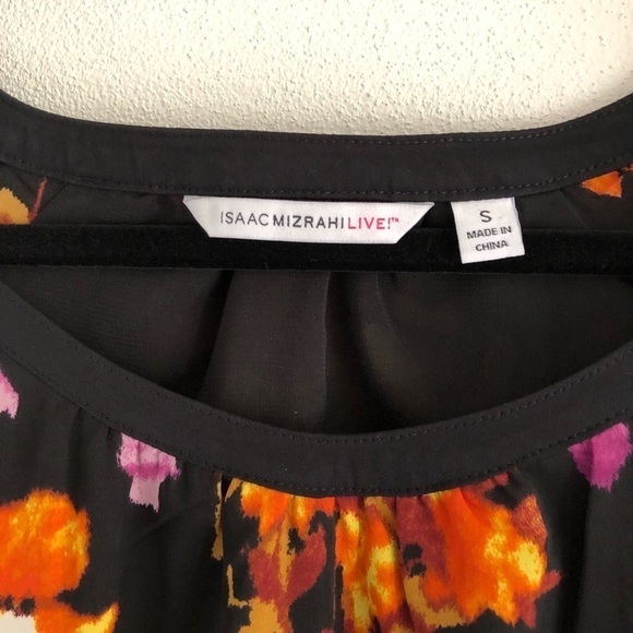 Isaac Mizrahi Floral Blouse Multicolored Small - Picture 4 of 8